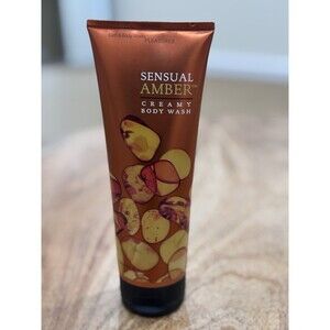 Bath & Body Works Pleasures SENSUAL AMBER Creamy Body Wash 8 oz NEW